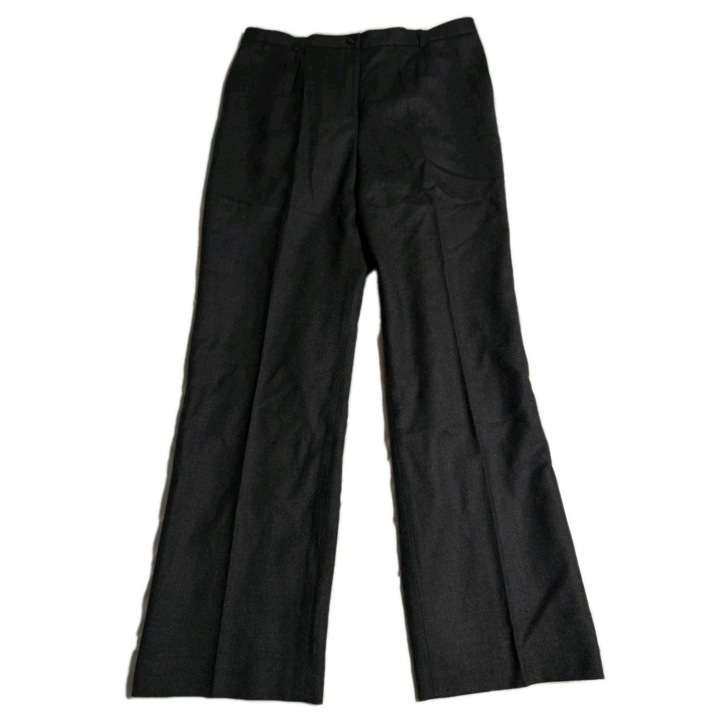 Pendleton 100% Virgin Wool Dress Pants Womens‎ 16 Charcoal Straight Leg Lined